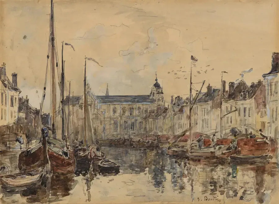 Handelsbassinet i Bruxelles - Eugène Boudin