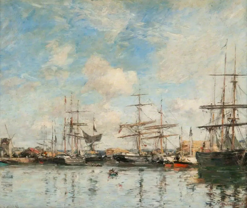 Havnen i Gravelines - Eugène Boudin