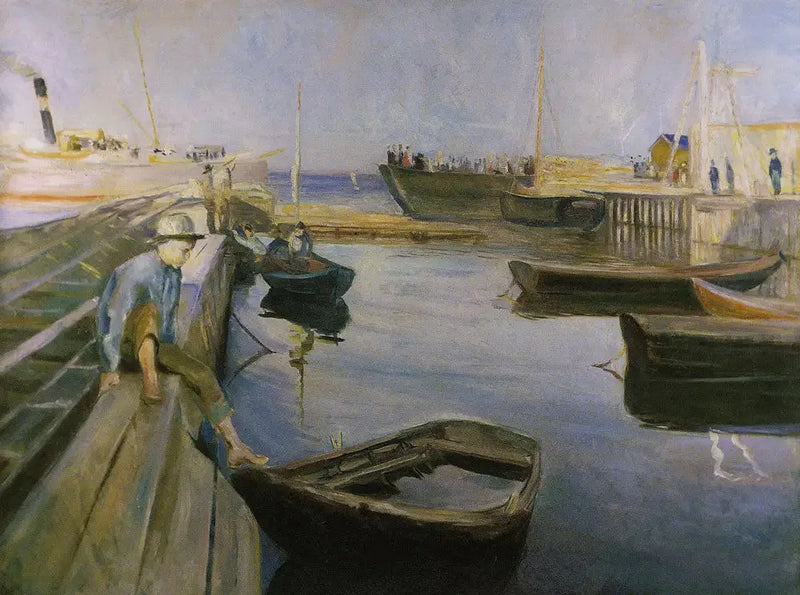 Dampskibet ankommer - Edvard Munch