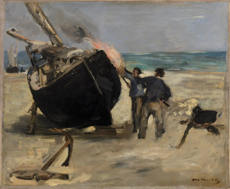 Den tjærede båd - Édouard Manet