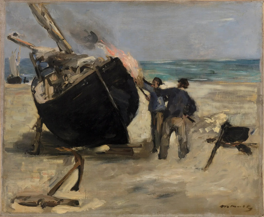 Den tjærede båd - Édouard Manet