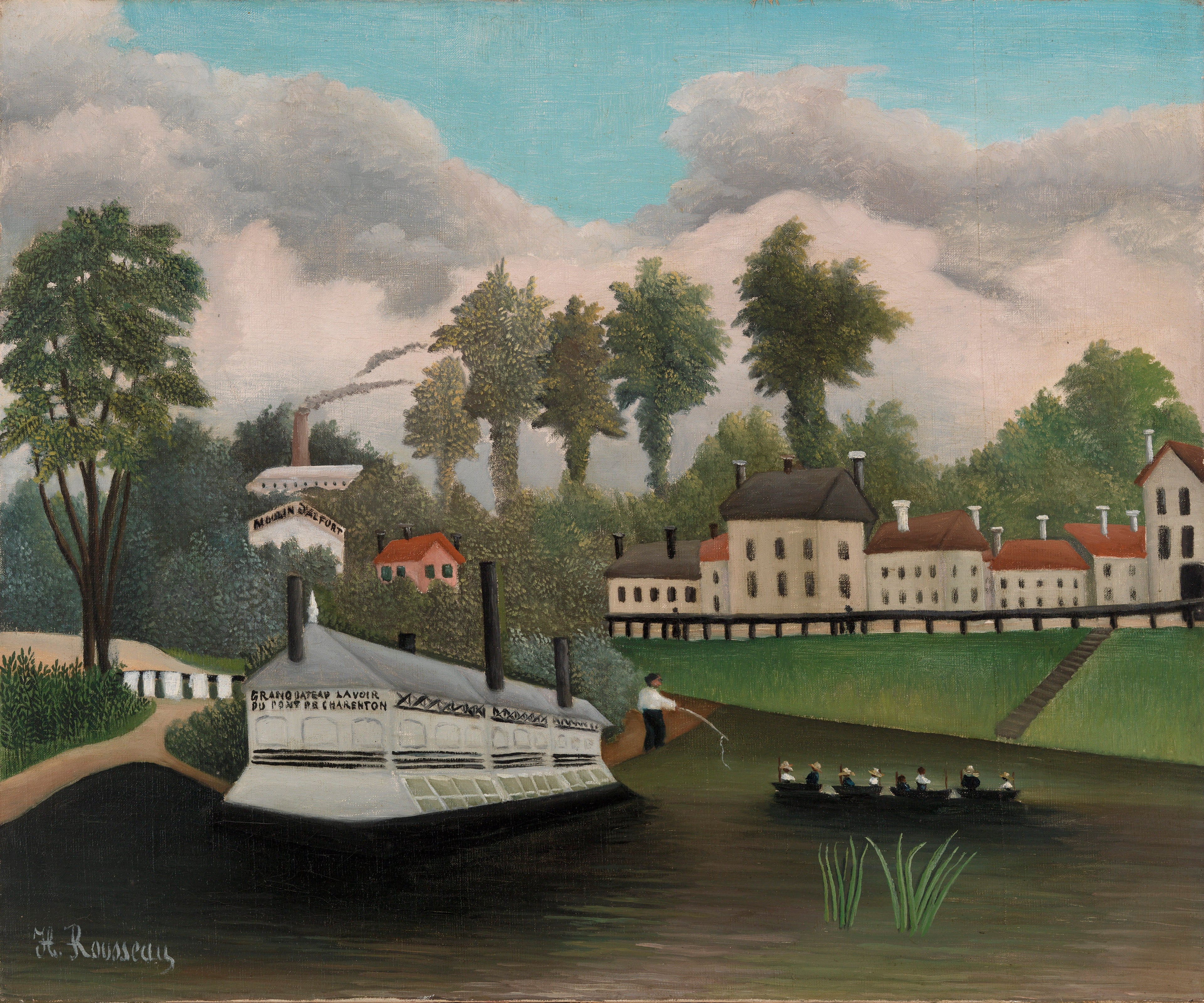 Le Bateau-lavoir du pont de Charenton - Henri Rousseau