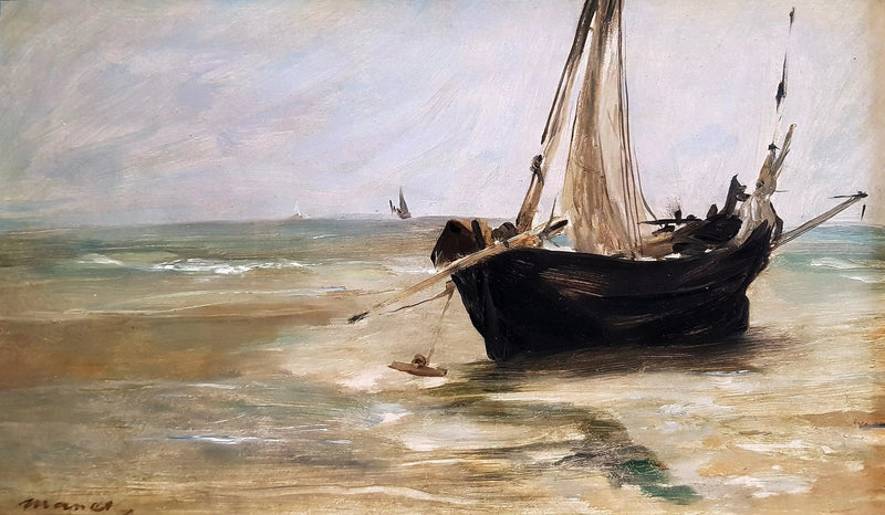 Den sorte båd i Berck - Édouard Manet
