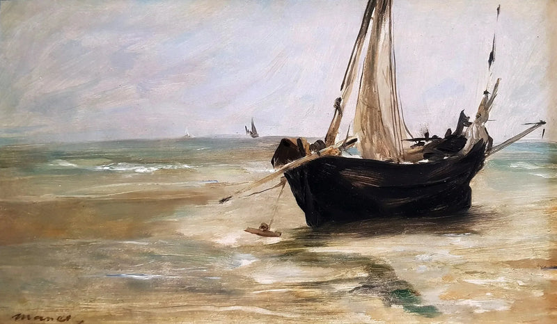 Den sorte båd i Berck - Édouard Manet