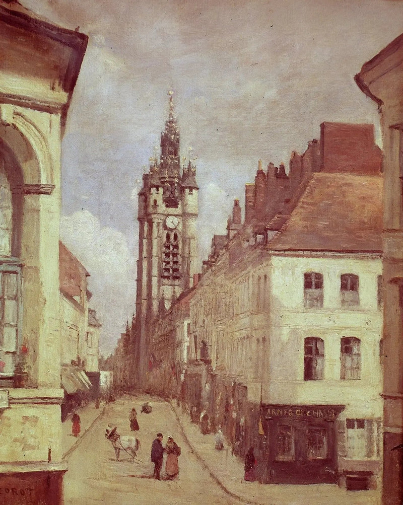 Douai Rådhustårn - Jean-Baptiste Camille Corot