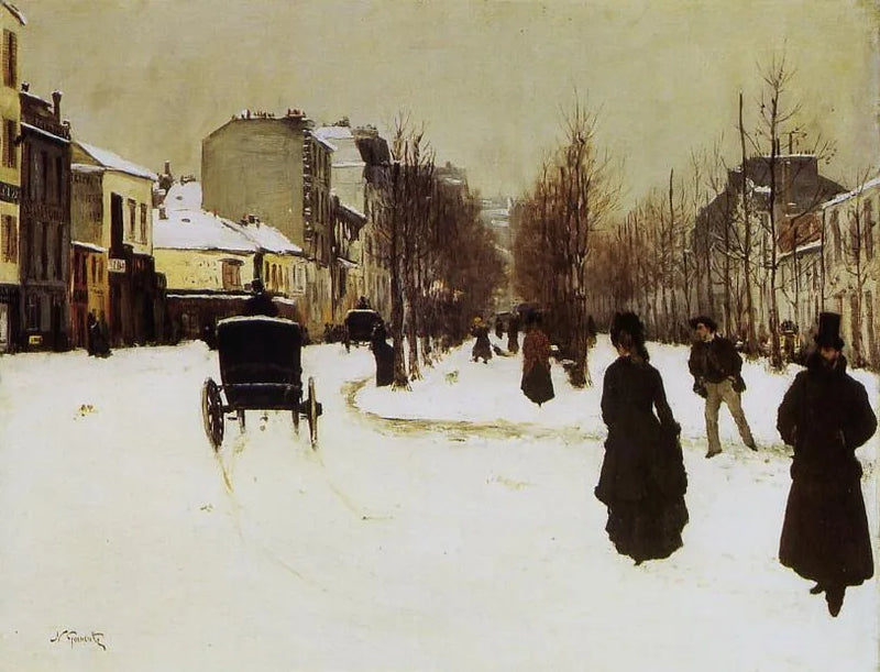 Boulevard de Clichy i snevejr - Norbert Gœneutte