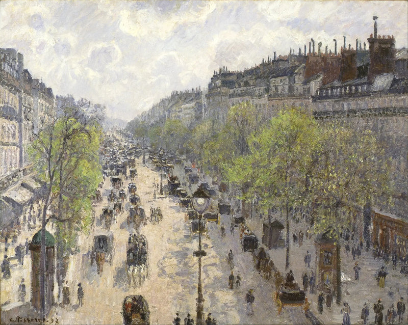 Boulevardet i Montmartre, forårsformiddag - Camille Pissarro