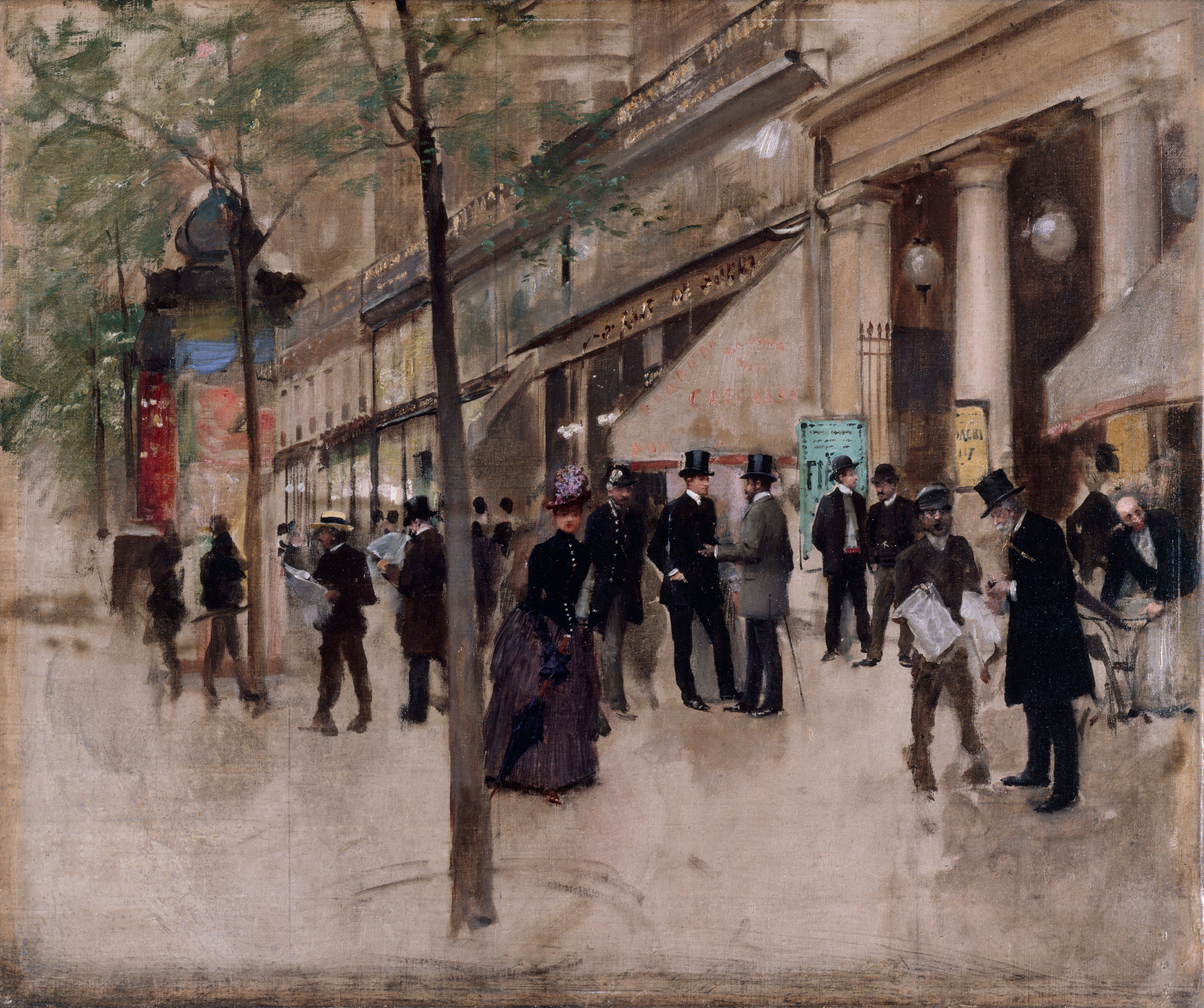 Boulevard Montmartre, foran Variététeatret, eftermiddag - Jean Béraud