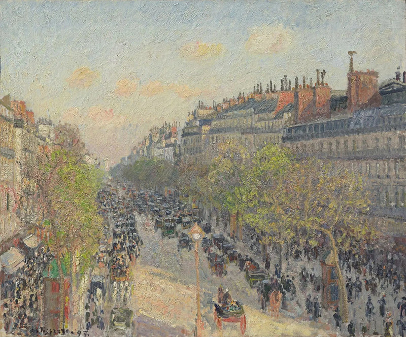 Boulevard Montmartre, slutningen af dagen - Camille Pissarro