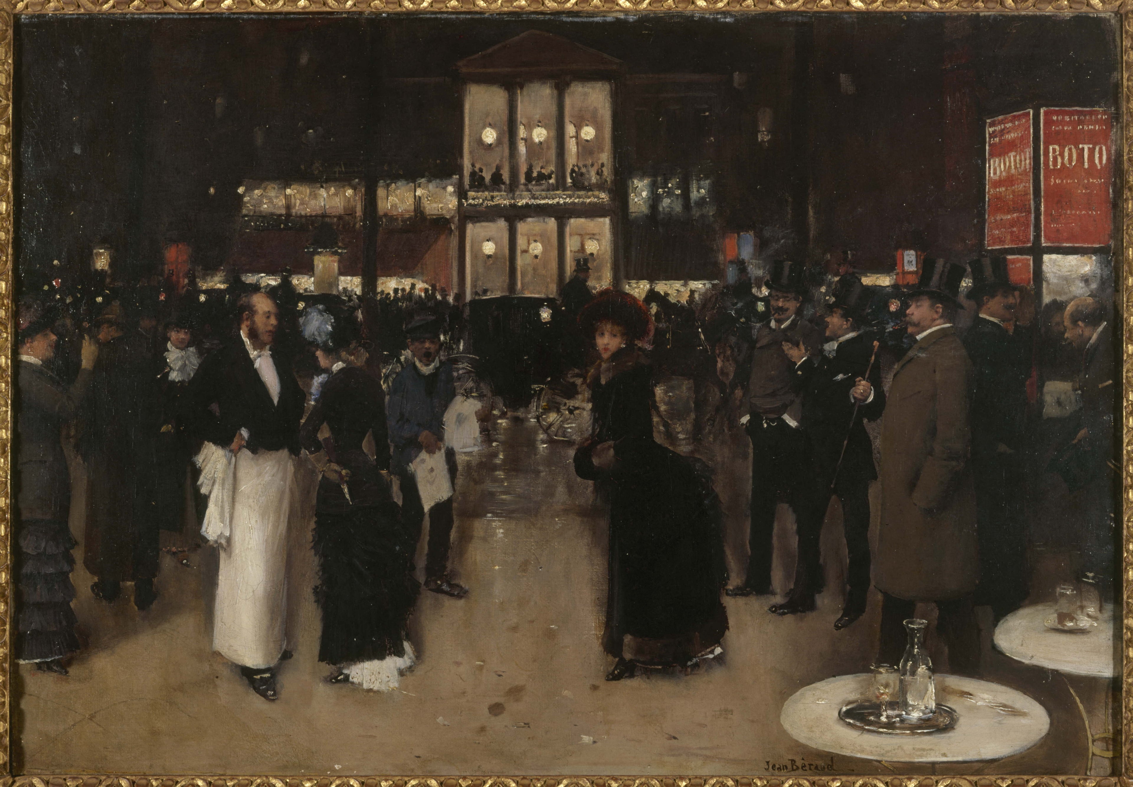 Boulevard Montmartre om natten foran Variétés-teatret - Jean Béraud