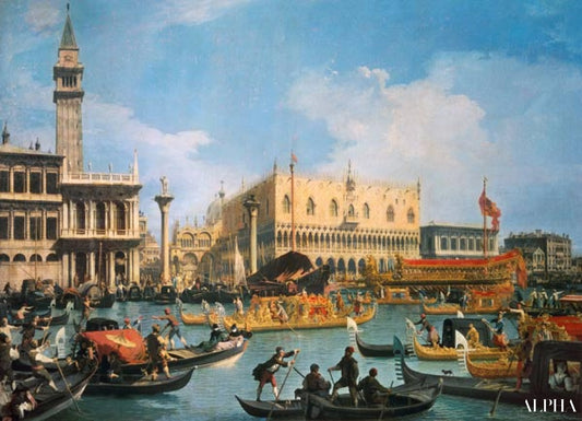 Le Buccintoro le jour de voyage de ciel - Giovanni Antonio Canal - Reproductions de tableaux et peintures haut de gamme