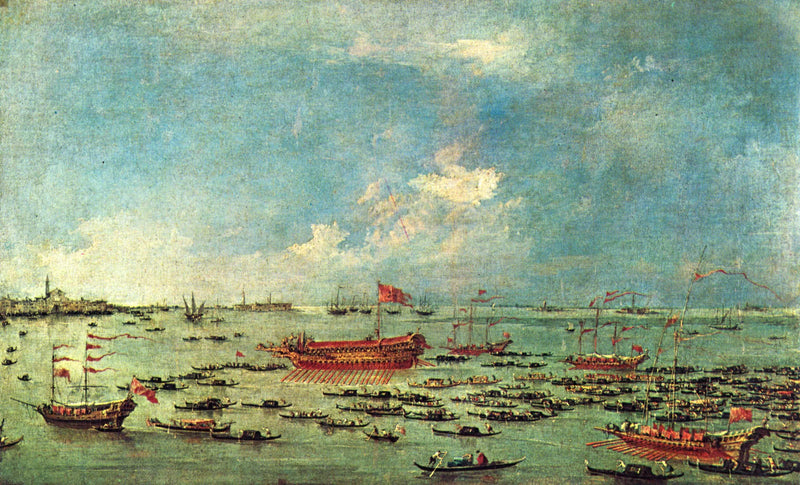Le Bucentaure nær San Nicolò di Lido - Francesco Guardi