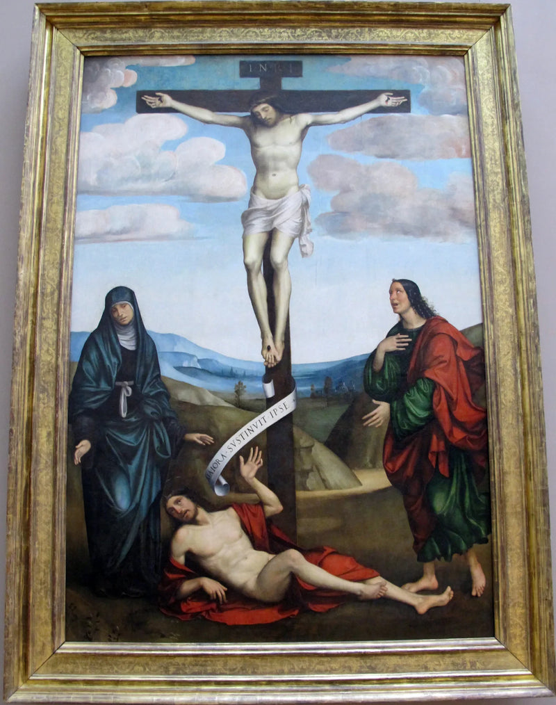 Calvariet med Sankt Job ved foden af korset - Francesco Francia