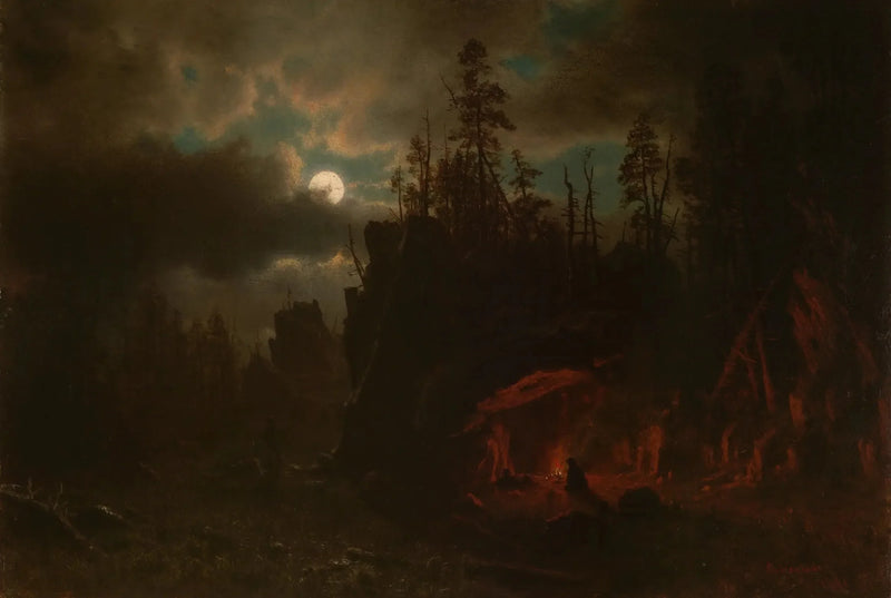 Le camp des trappeurs - Albert Bierstadt