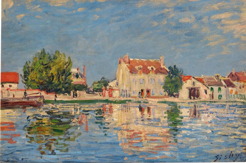 Kanalen ved Loing i Saint-Mammès - Alfred Sisley