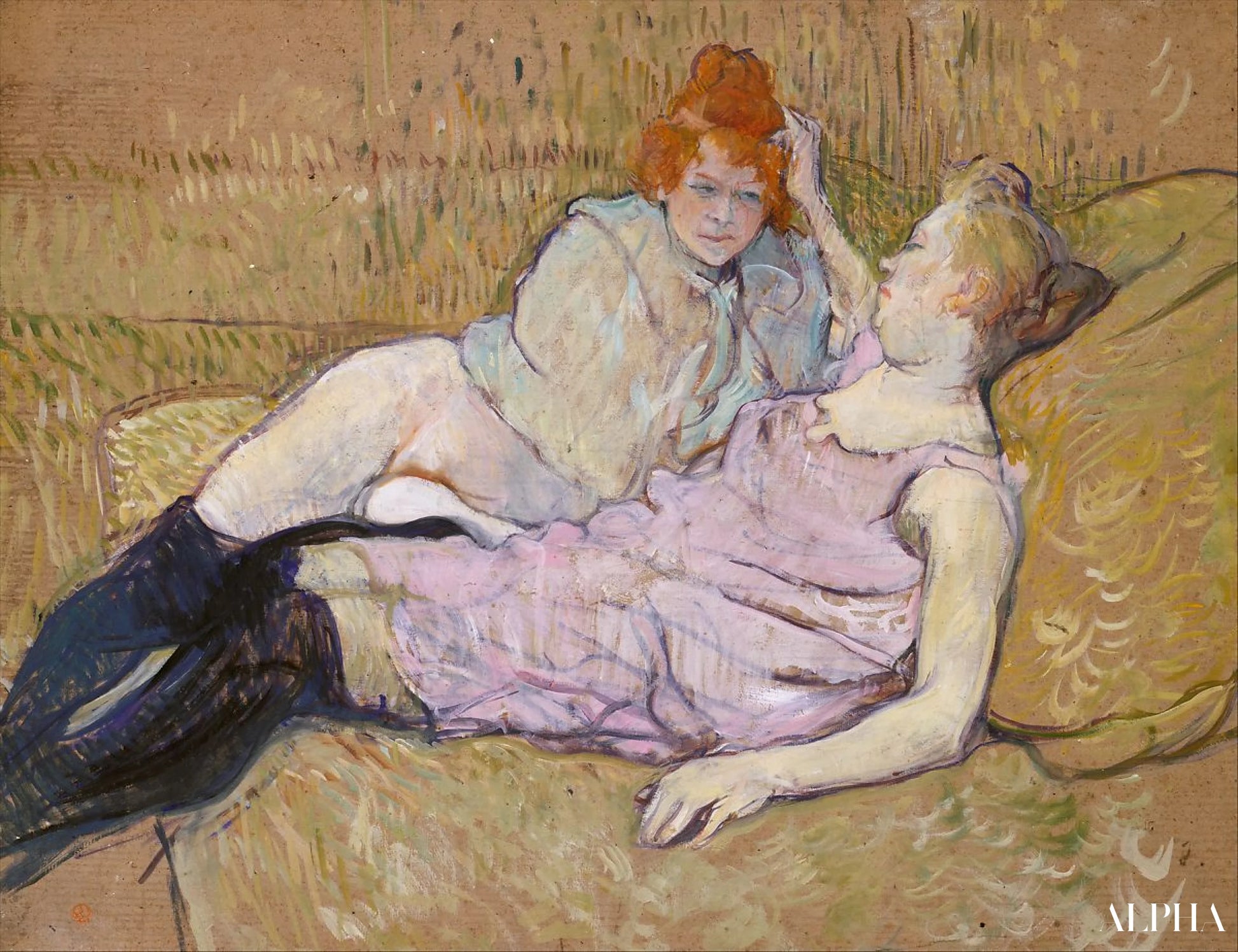 Sofaen - Toulouse Lautrec - Reproduktioner af malerier og højkvalitets malerier