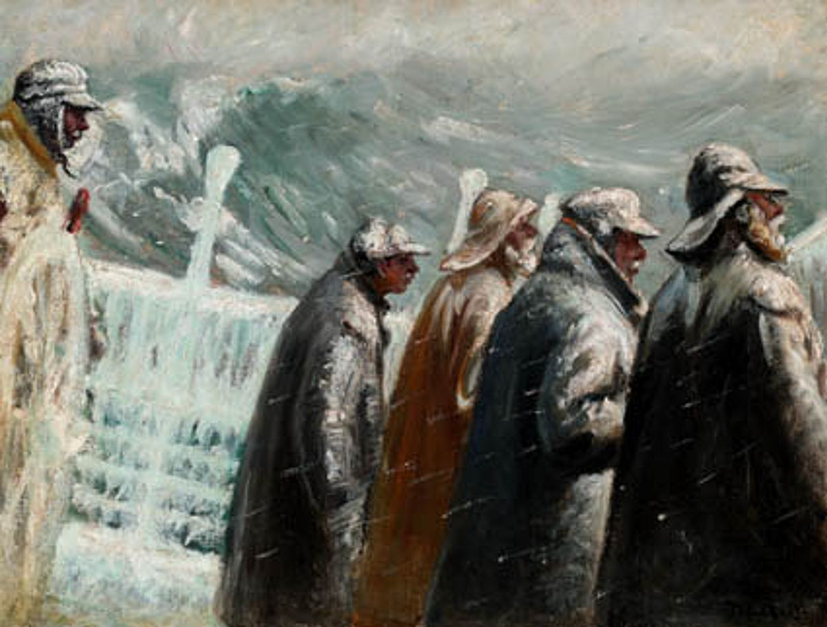 Le canot de sauvetage est en route. - Michael Peter Ancher image 1 reproduction de peinture à l’huile