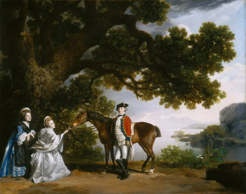 Le capitaine Samuel Sharpe Pocklington med sin kone, Pleasance, og måske sin søster, Frances - George Stubbs