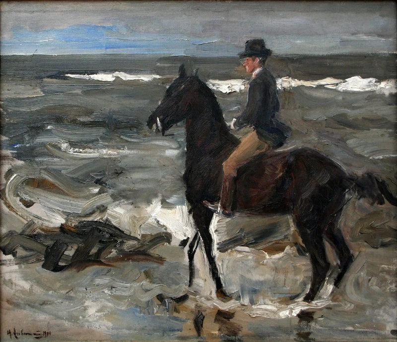 Rytteren på stranden - Max Liebermann