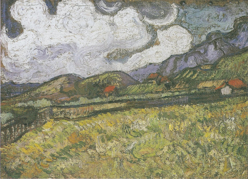 Hvedemarken bag Saint-Paul hospitalet, Saint-Rémy - Vincent van Gogh