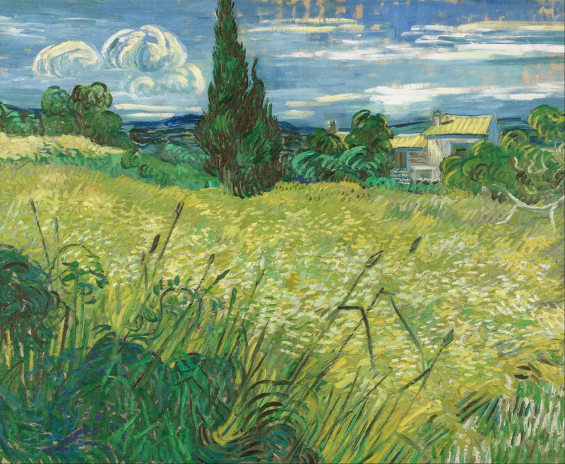 Den grønne hvedemark med cypresser - Vincent van Gogh