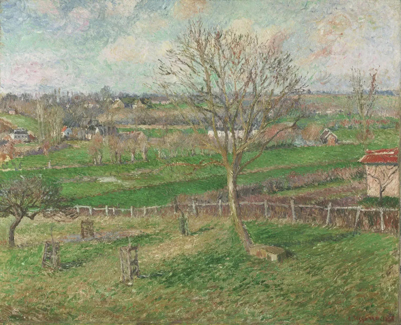 Mark og den store valnød om vinteren, Eragny - Camille Pissarro