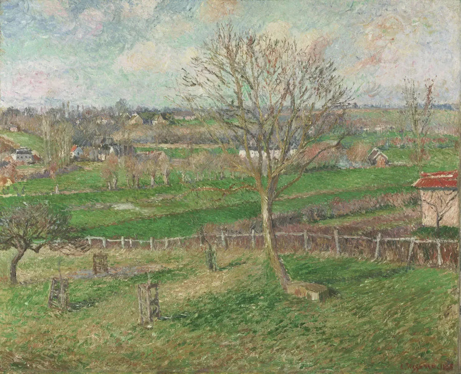 Mark og den store valnød om vinteren, Eragny - Camille Pissarro
