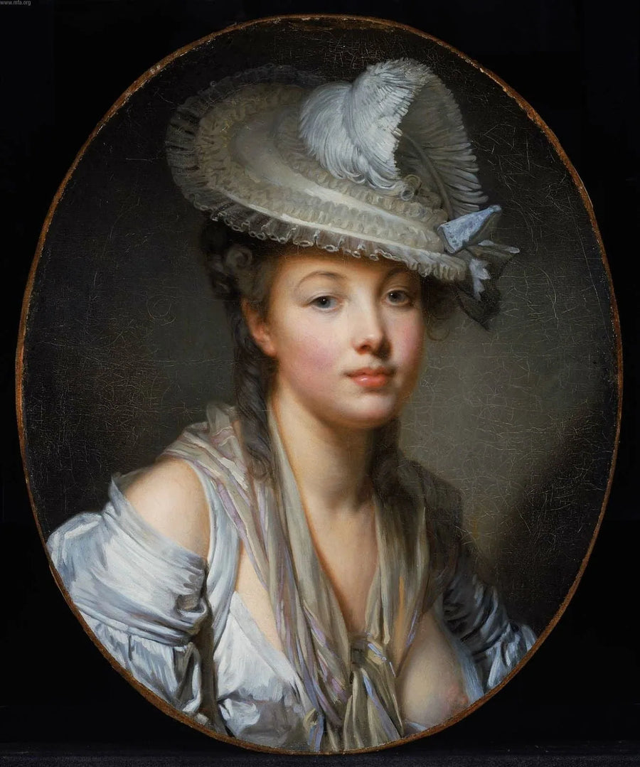 Den hvide hat - Jean-Baptiste Greuze