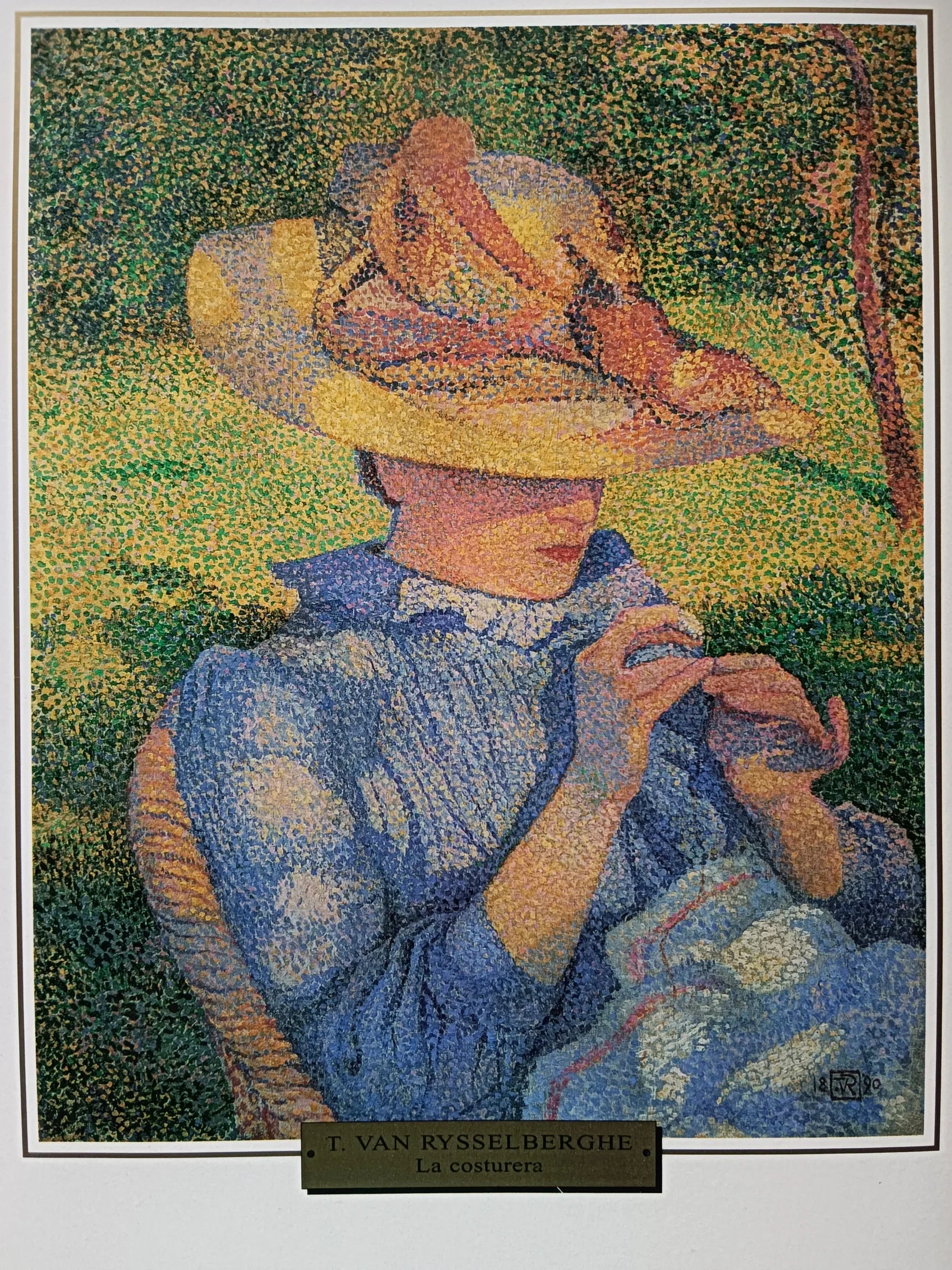 Le Chapeau de Paille - Théo van Rysselberghe image 1 tableau peint à l’huile sur toile