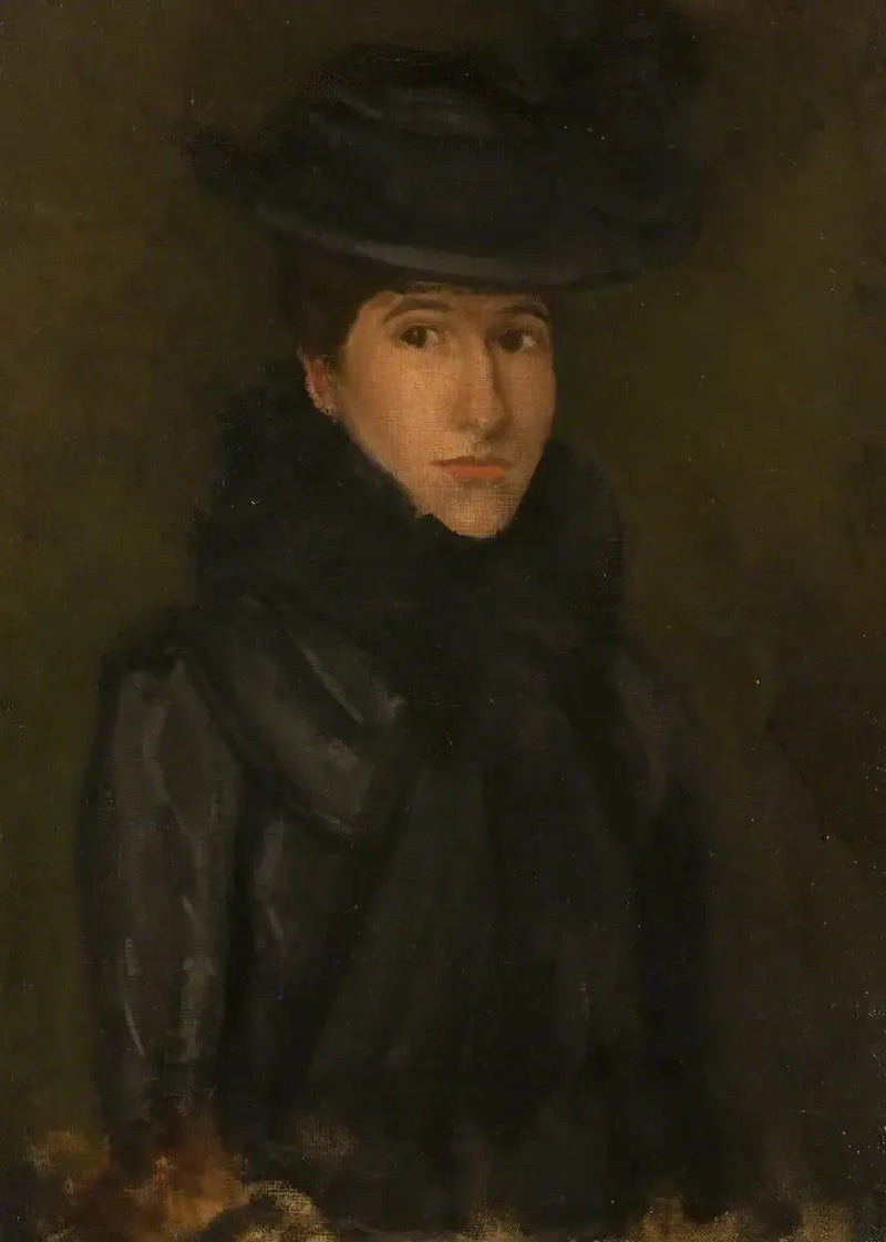 Den Sorte Hat - Mademoiselle Rosalind Birnie Philip; 1900-1902 - James Abbott McNeill Whistler