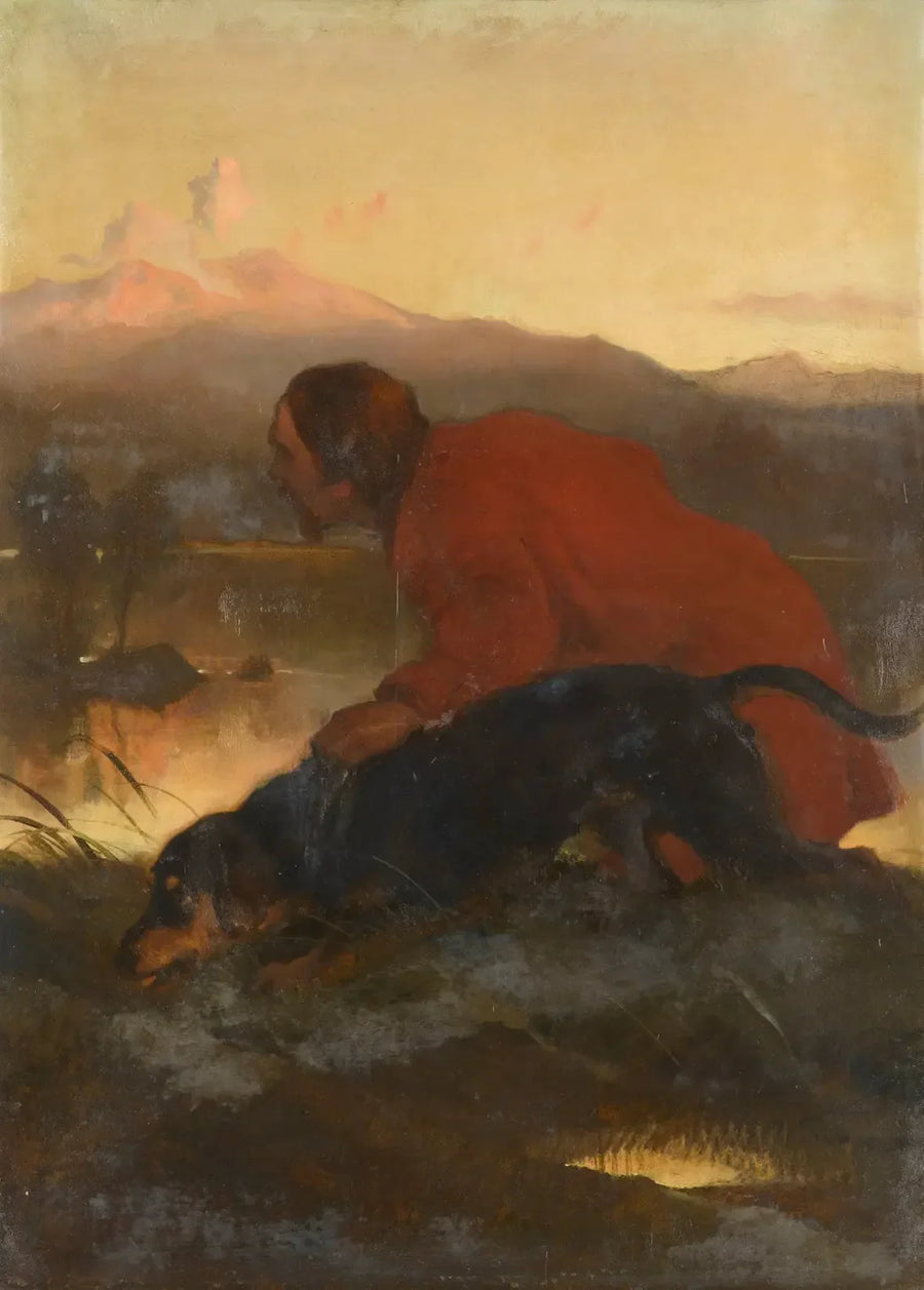 Jægeren og hundeføreren - Edwin Henry Landseer