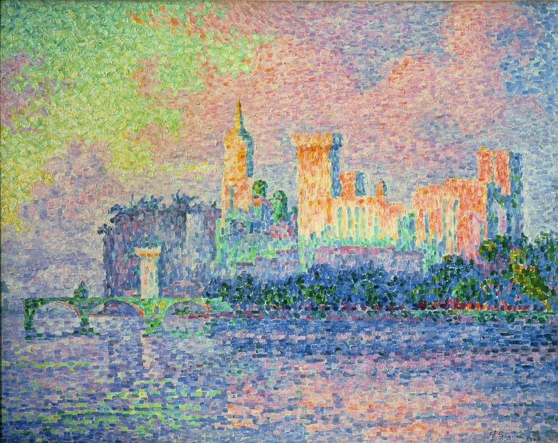 Paveernes Slot i Avignon - Paul Signac