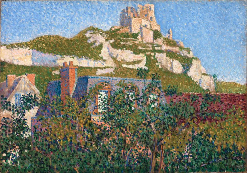 Château Gaillard, udsigt fra mit vindue, Petit-Andely - Paul Signac