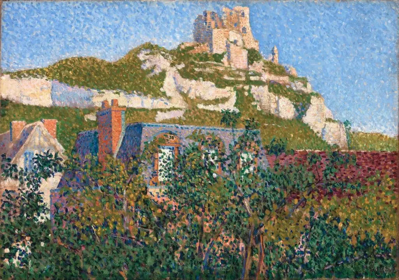 Château Gaillard, udsigt fra mit vindue, Petit-Andely - Paul Signac