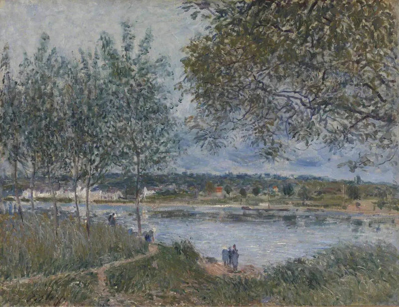 Den gamle færgevej i By - Alfred Sisley
