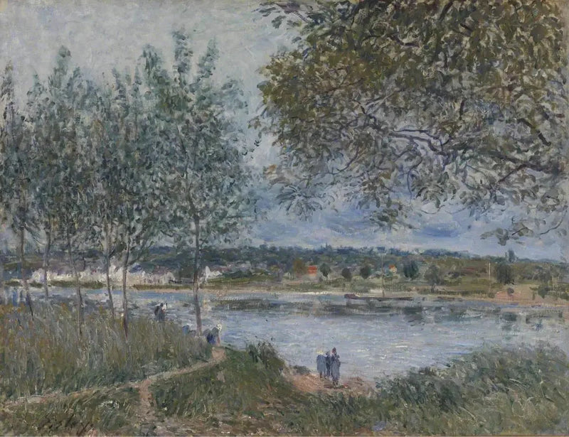 Den gamle færgevej i By - Alfred Sisley