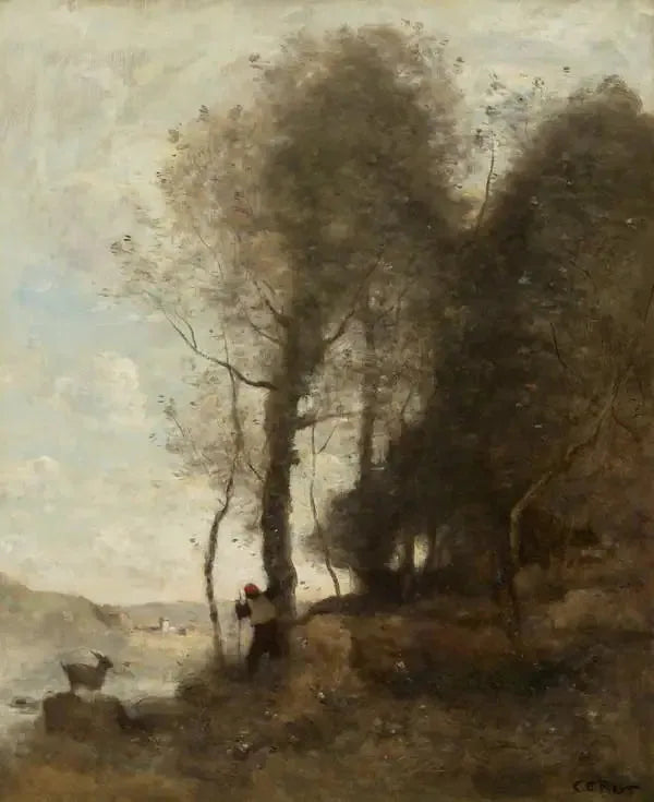 Gederhønen ved skovkanten - Jean-Baptiste Camille Corot