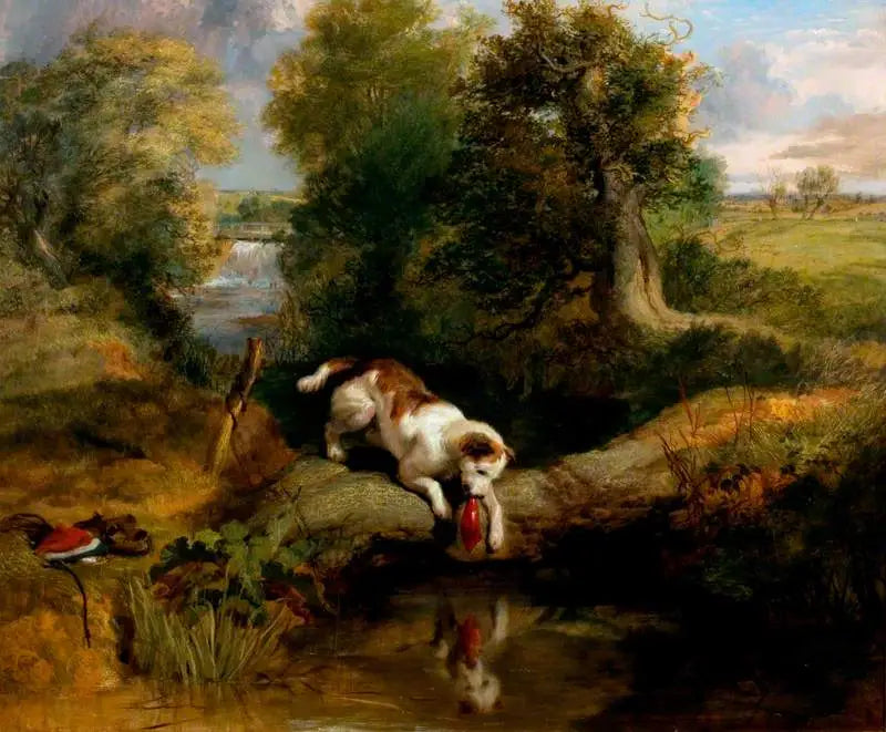 Hund og skygge - Edwin Henry Landseer