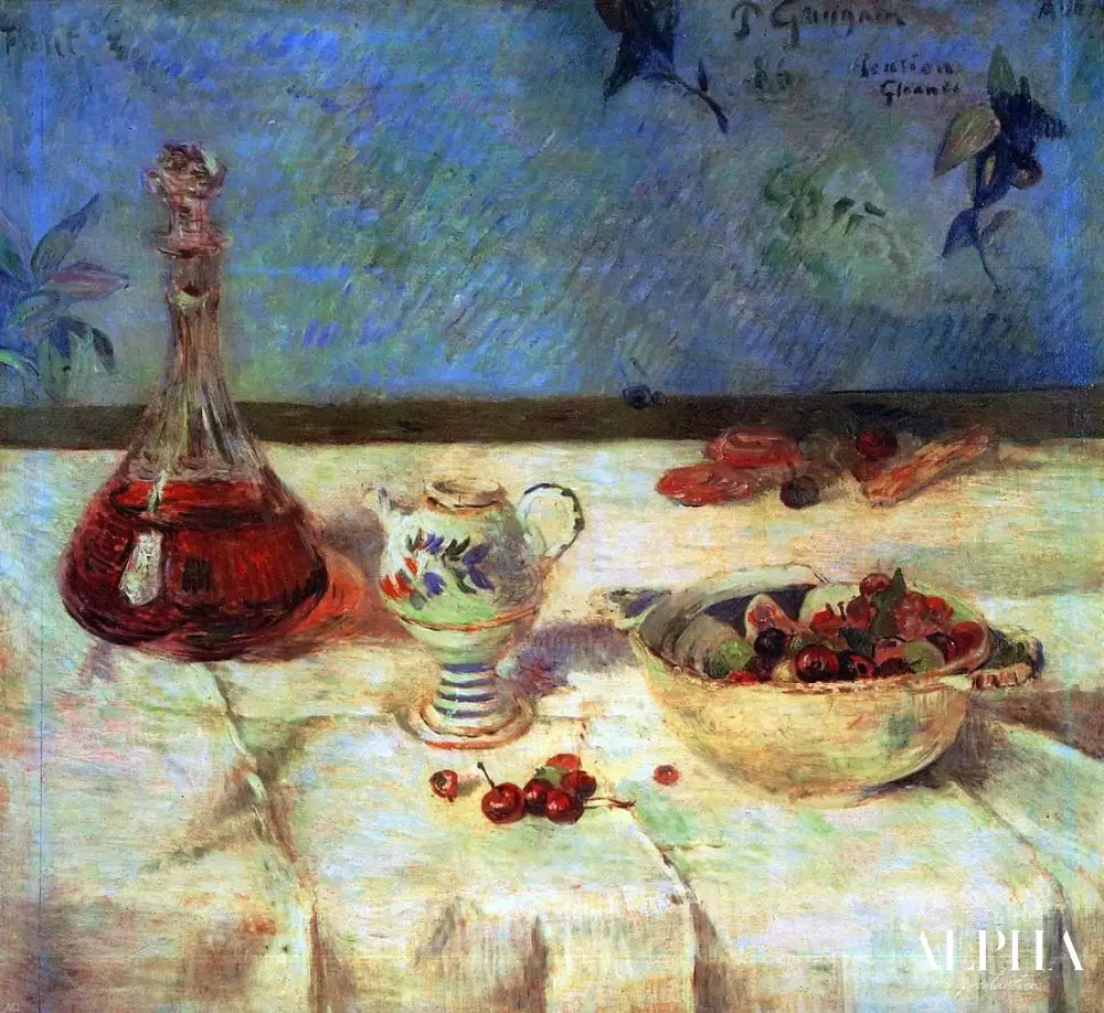 Le chiffon de table blanc - Paul Gauguin - Reproductions de tableaux et peintures haut de gamme