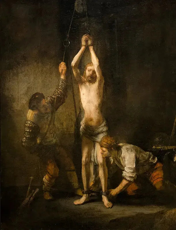 Kristus ved søjlen - Rembrandt