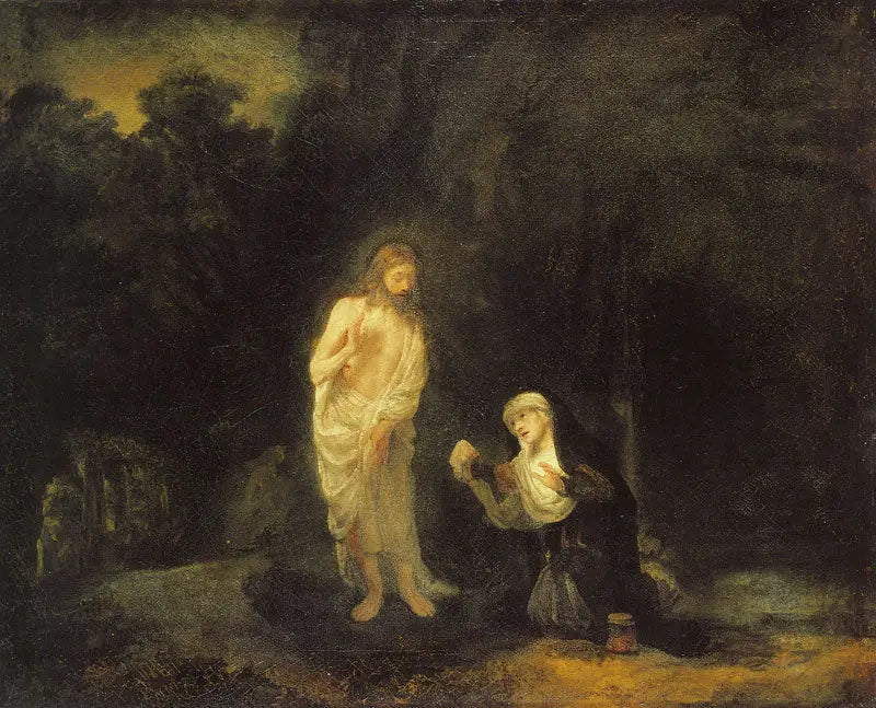 Kristus, der viser sig for Maria Magdalena, « Noli me tangere » - Rembrandt