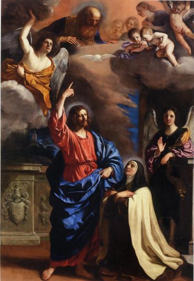 Kristus, der viser sig for Saint Thérèse - Guercino