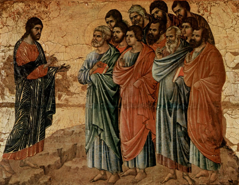 Kristus viser sig for disciplene på Galilæa-bjerget - Duccio di Buoninsegna