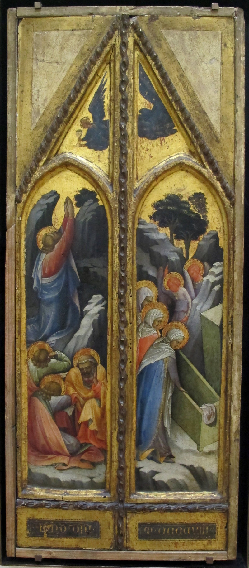 Kristus i Olivengarten; De hellige kvinder ved graven - Lorenzo Monaco