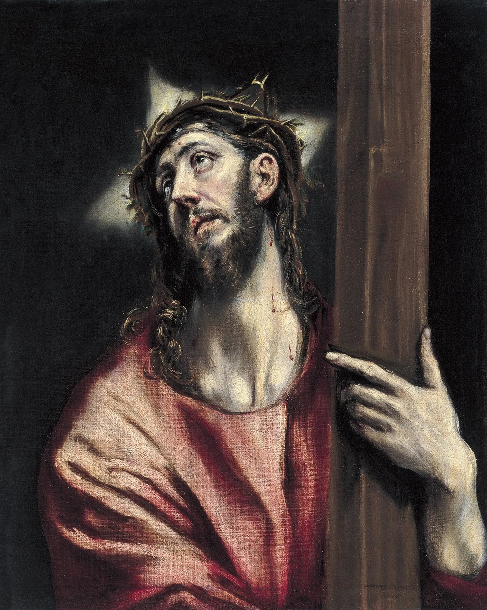Le Christ avec la croix - El Greco image 1 reproduction artisanale de tableau