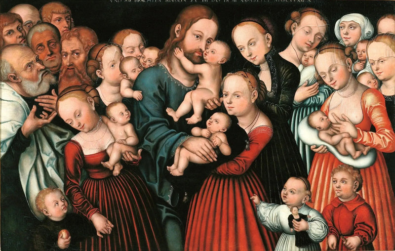 Kristus velsigner børnene - Lucas Cranach den Ældre