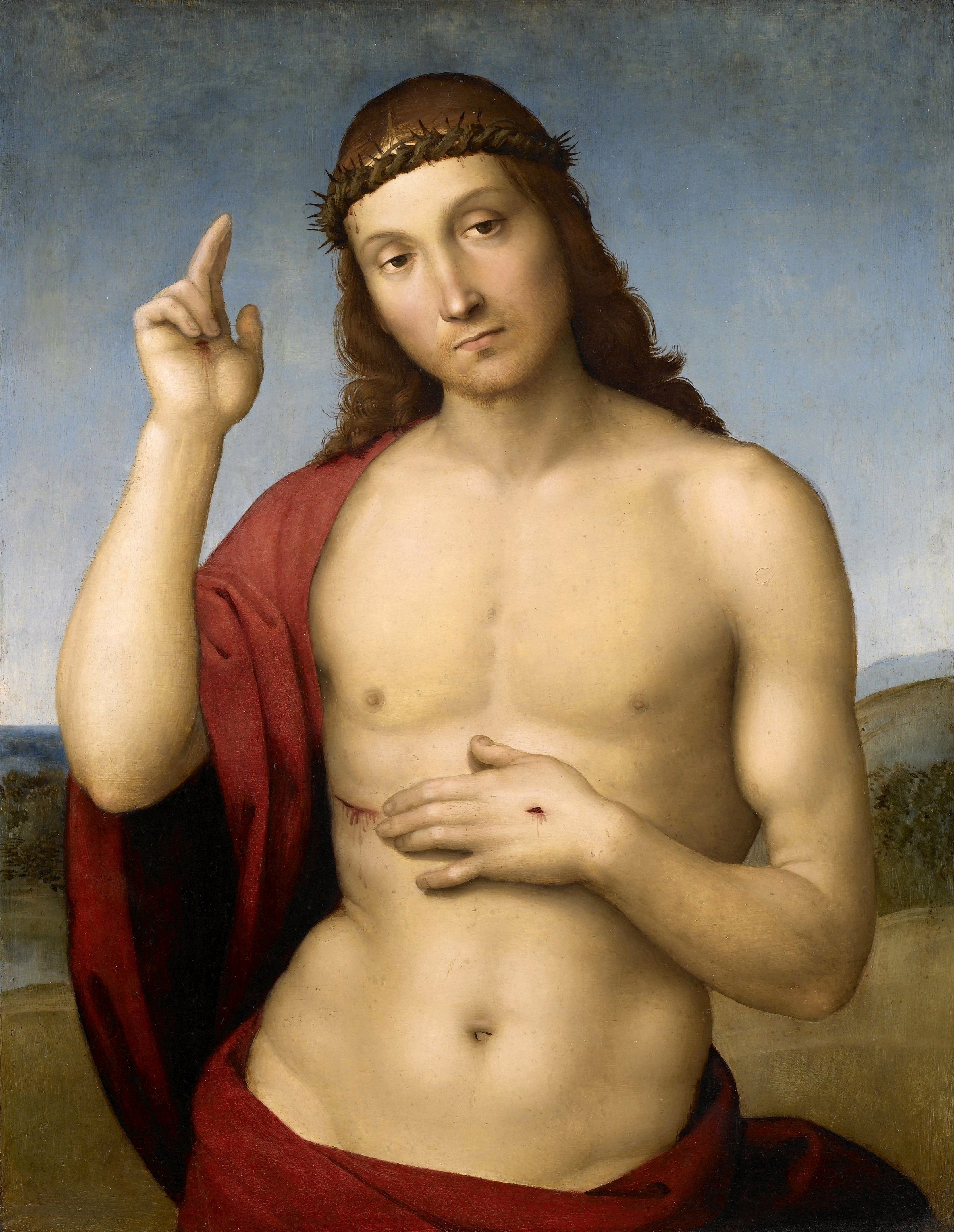 Reproduction du tableau « Le Christ bénissant - Raphaël Sanzio » par Alpha Reproduction en peinture à l’huile