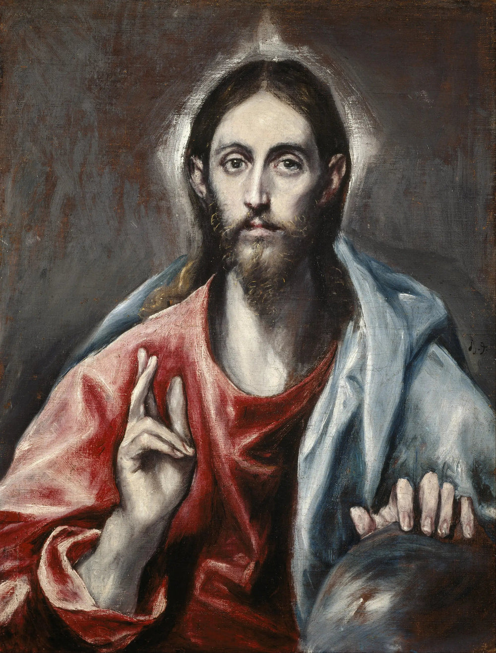 Le Christ bénissant, le Sauveur du monde - El Greco image 1 reproduction d’œuvre d’art à l’huile