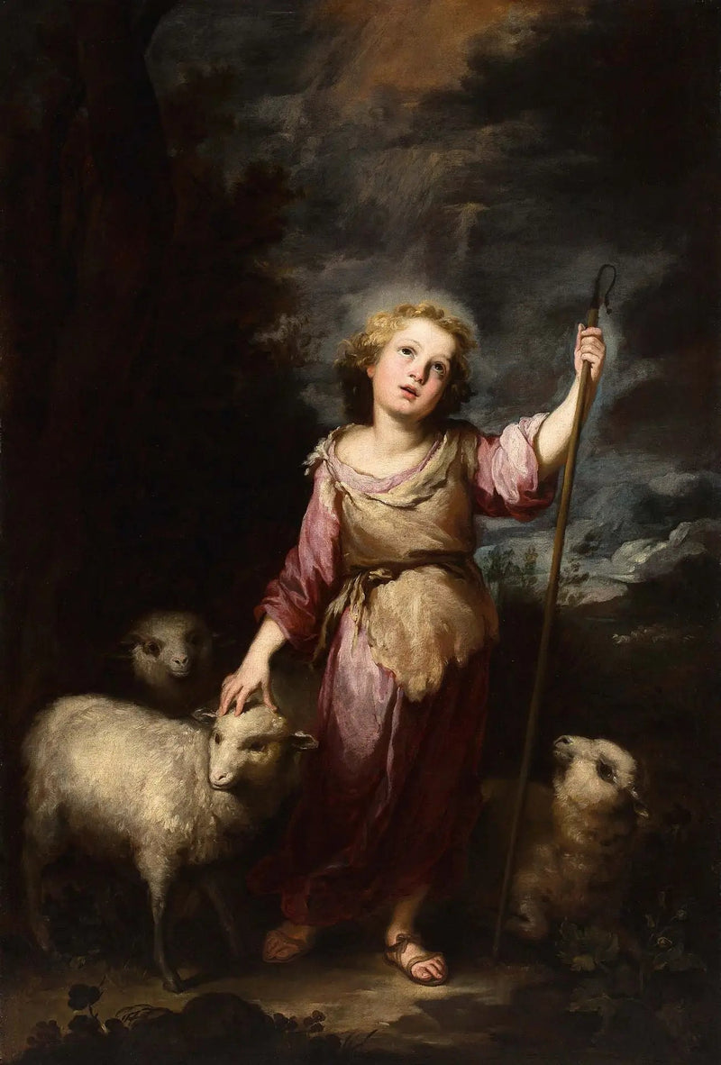 Den gode hyrdes Kristus - Bartolomé Esteban Murillo
