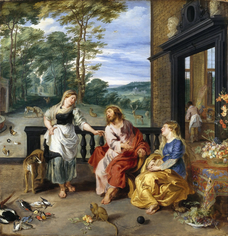 Kristus i Martas og Maria's hus - Peter Paul Rubens